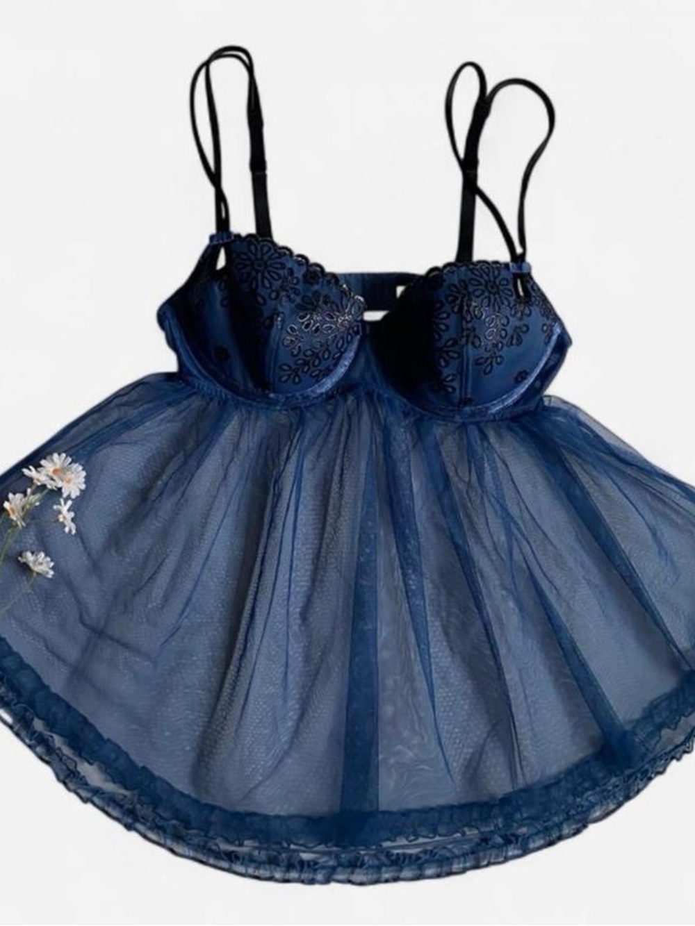 Victoria’s Secret Dark Blue Babydoll Chemise